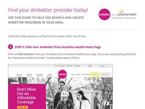 Ambetter find a provider - Home > Welcome to ProviderSearch. Customer Contact Centers. Telephone Numbers. Customer Contact Center. Hours of Operation. CA-coverage from your employer. 800-522-0088. 8:00 am - 6:00 pm. CA-coverage through Covered CA.